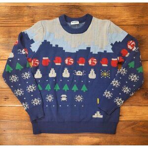 Roody Christmas Sweater Men's Size Large Space Invaders F5 Ugly Sweater Party